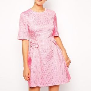 ASOS pink bubble texture dress size 8 NWT